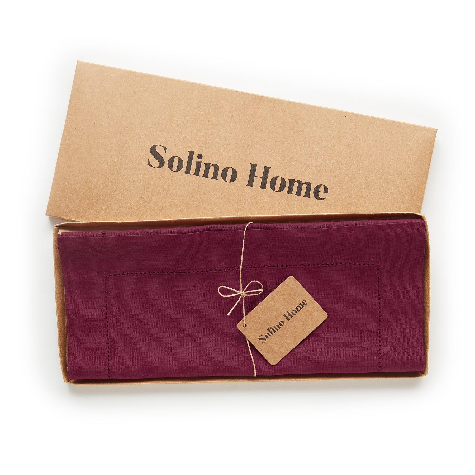 Cotton Linen Hemstitch Table Runner