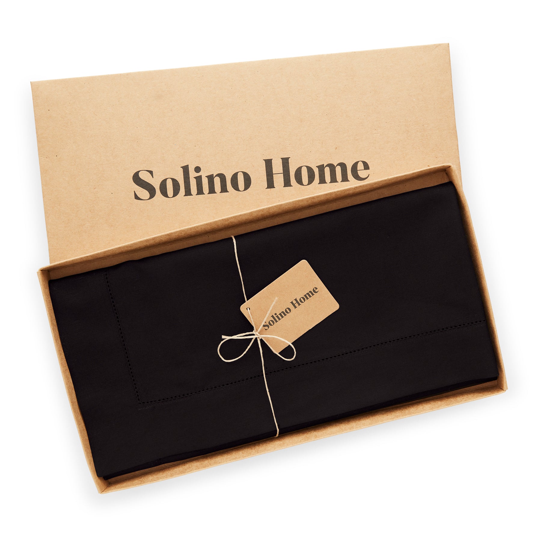 Cotton Linen Hemstitch Table Throw