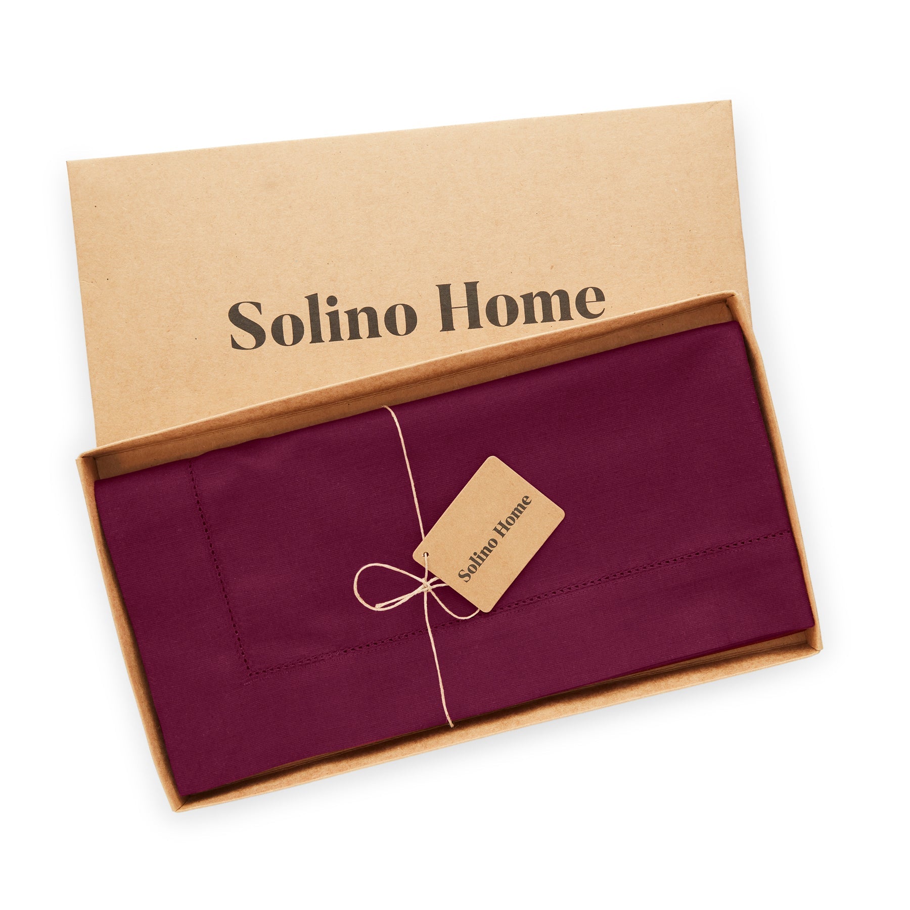 Cotton Linen Hemstitch Table Throw