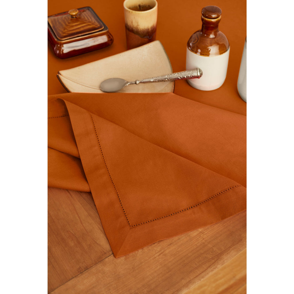 Cotton Linen Hemstitch Tablecloth