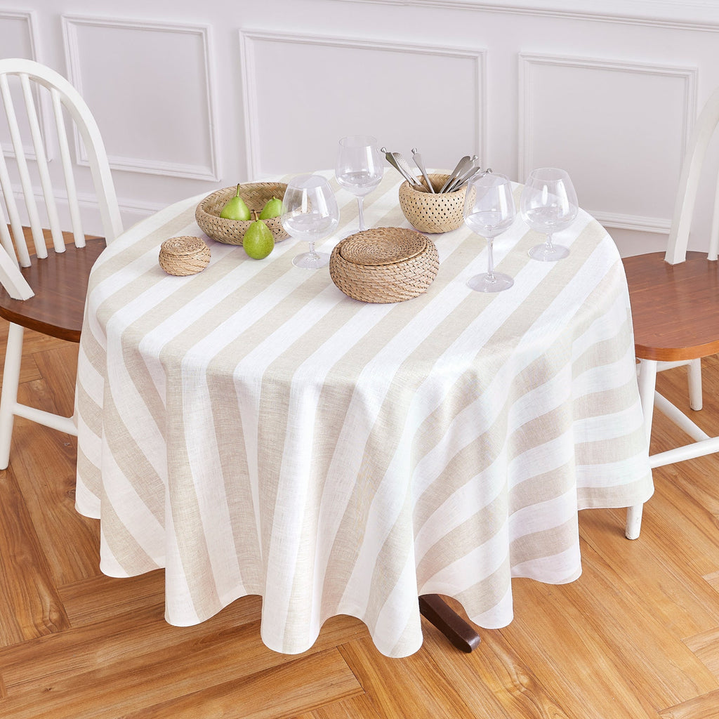 Cabana Stripe Round Tablecloth