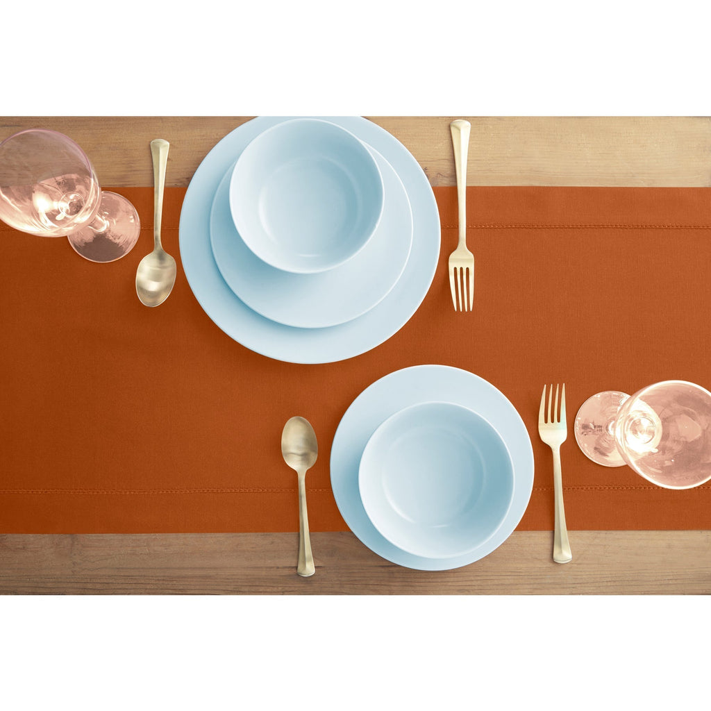 Cotton Linen Hemstitch Table Runner