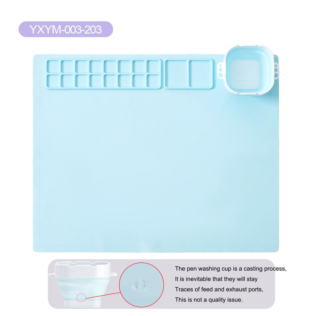Silicone painting pad, simple solid color art painting pad, children's graffiti pad, washable watercolor color matching silicone