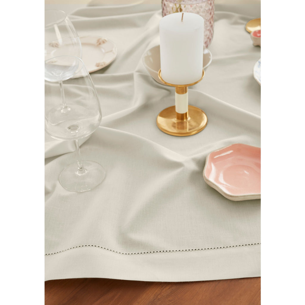 Cotton Linen Hemstitch Tablecloth