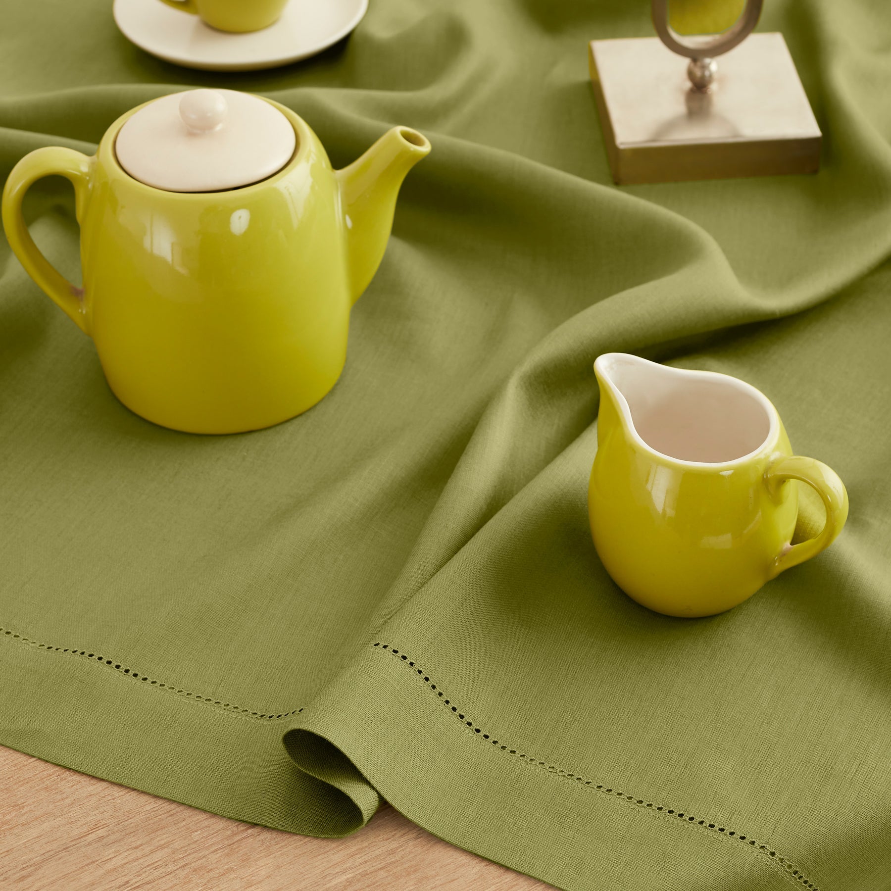 Classic Hemstitch Table Throw