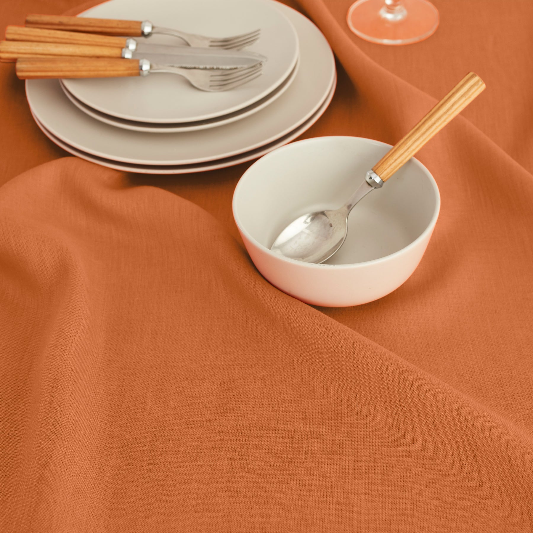 Classic Hemstitch Table Throw