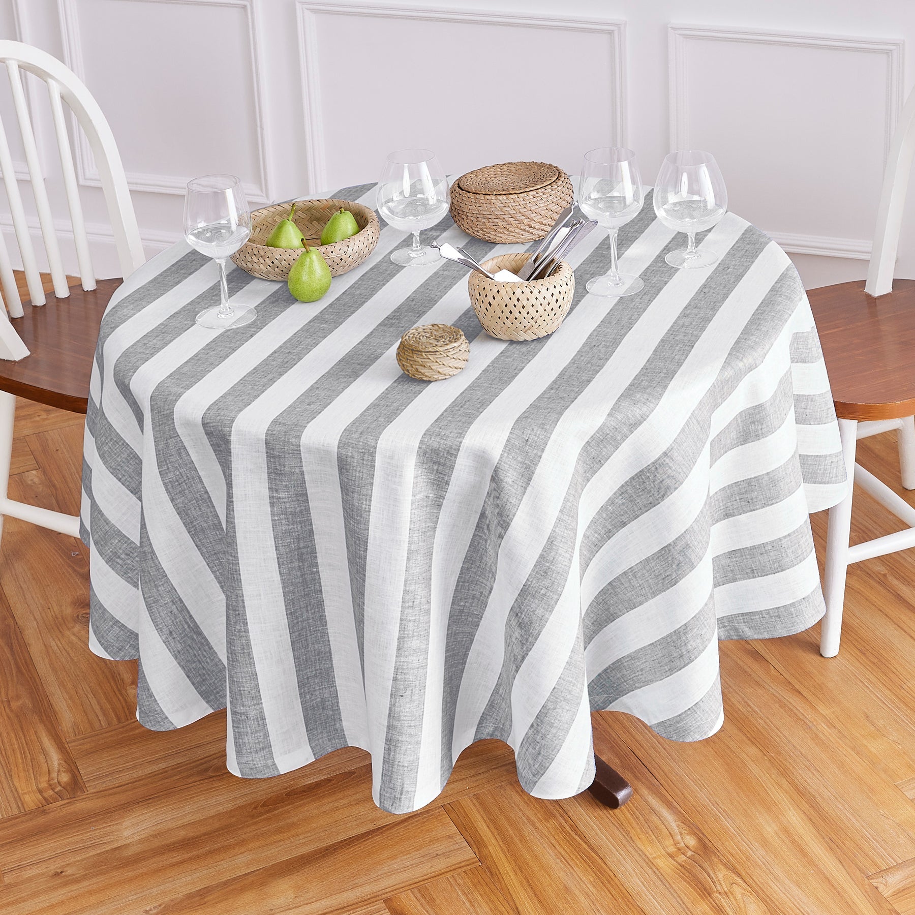 Cabana Stripe Round Tablecloth