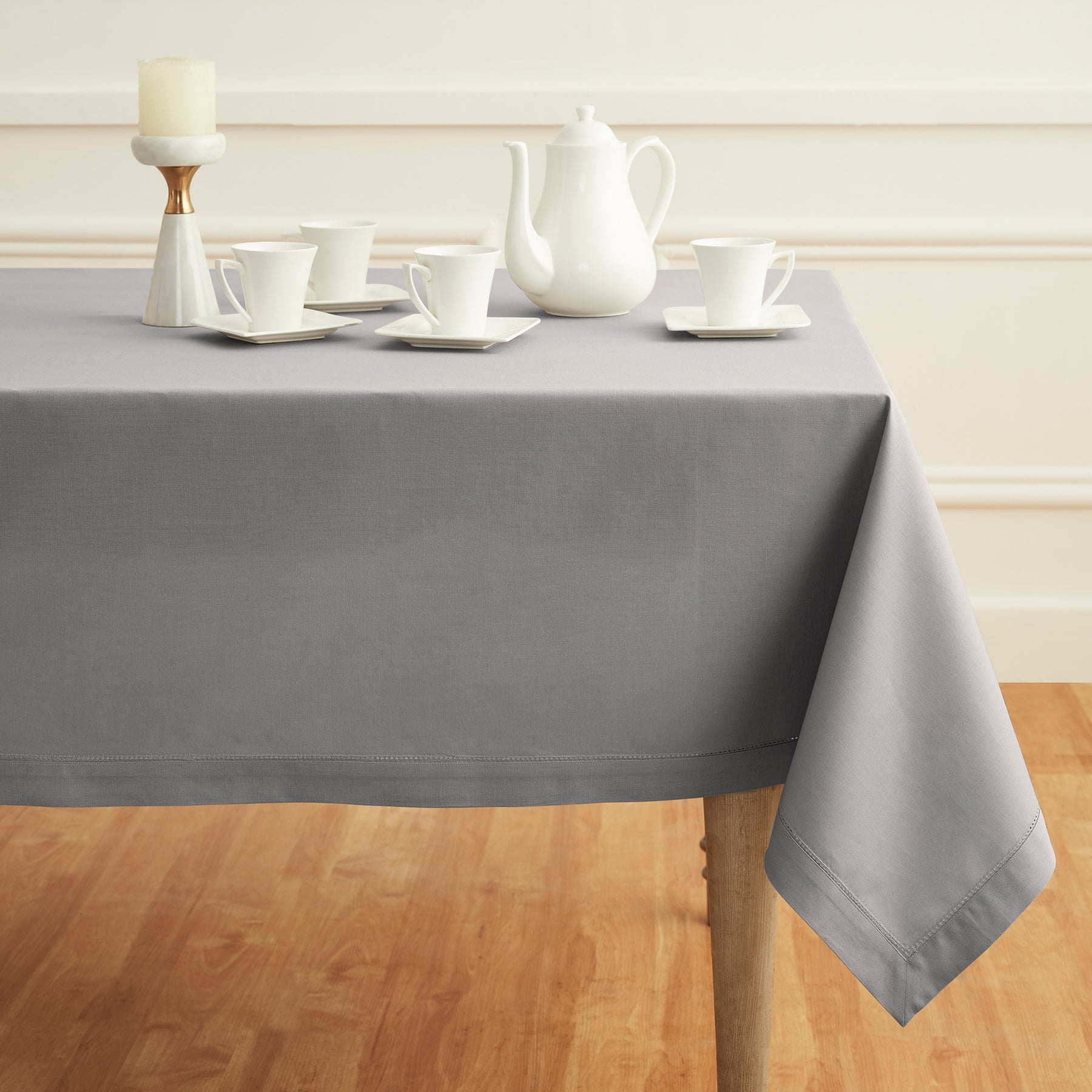 Cotton Linen Hemstitch Tablecloth