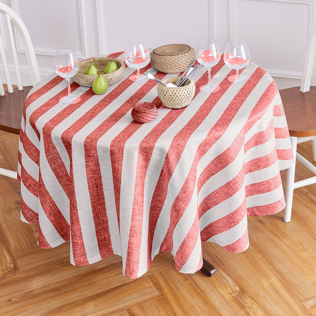 Cabana Stripe Round Tablecloth