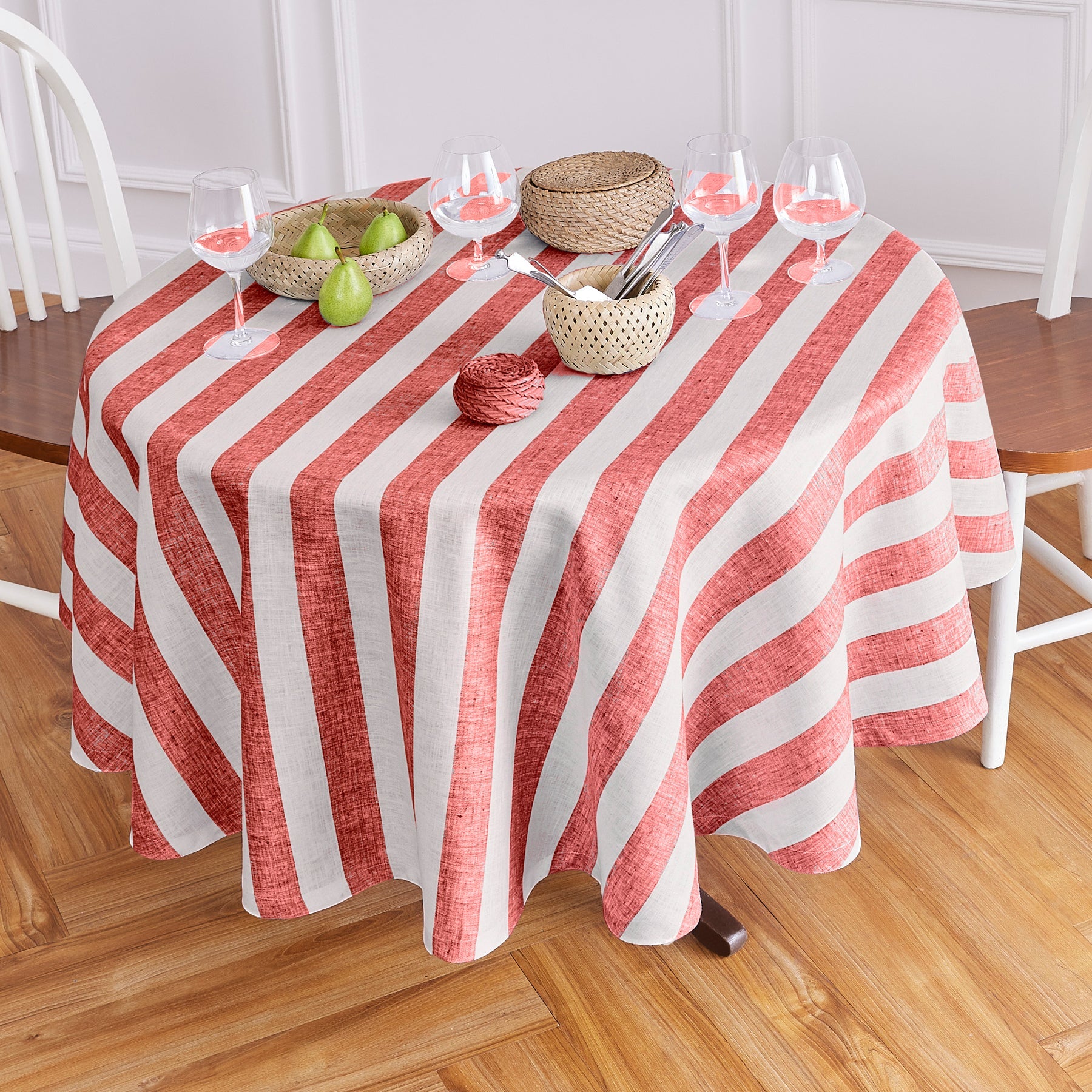 Cabana Stripe Round Tablecloth