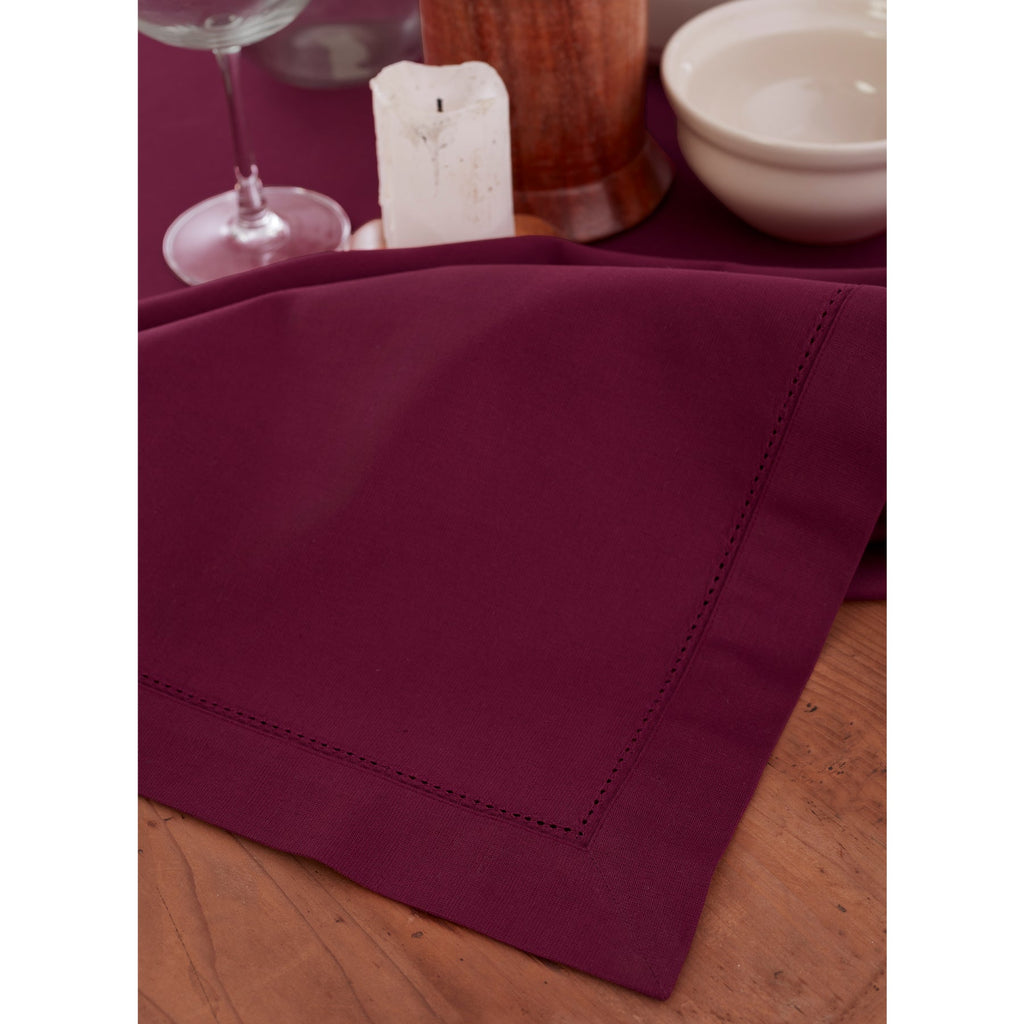 Cotton Linen Hemstitch Tablecloth
