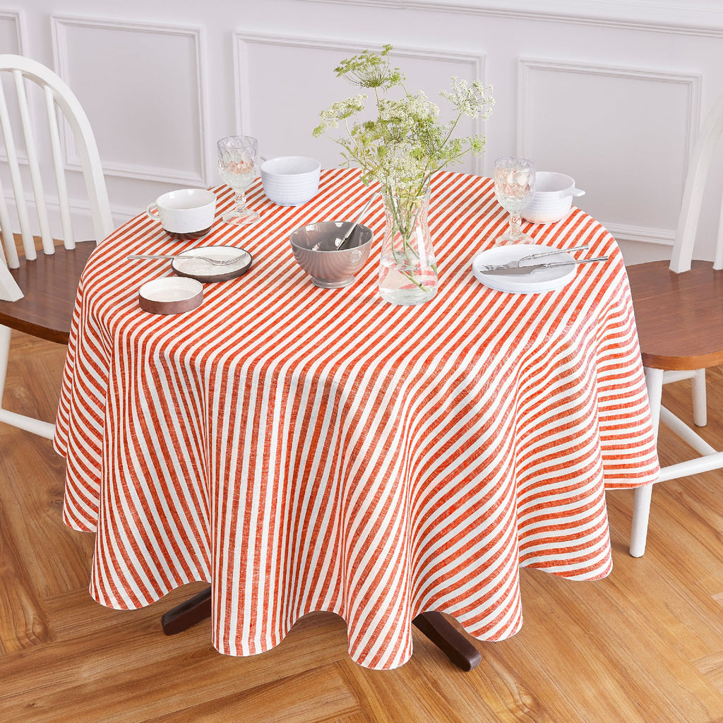 Amalfi Stripe Round Tablecloth