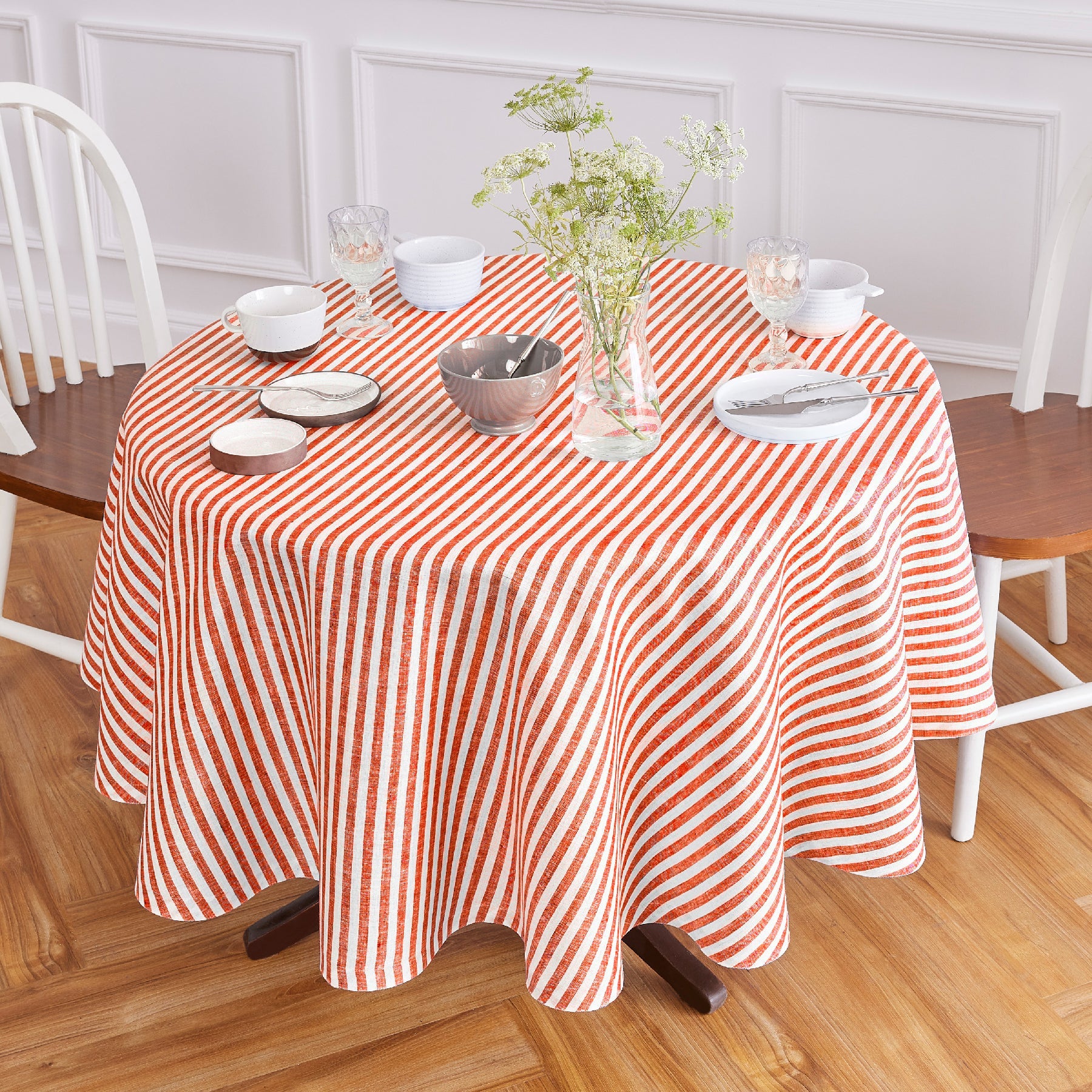 Amalfi Stripe Round Tablecloth