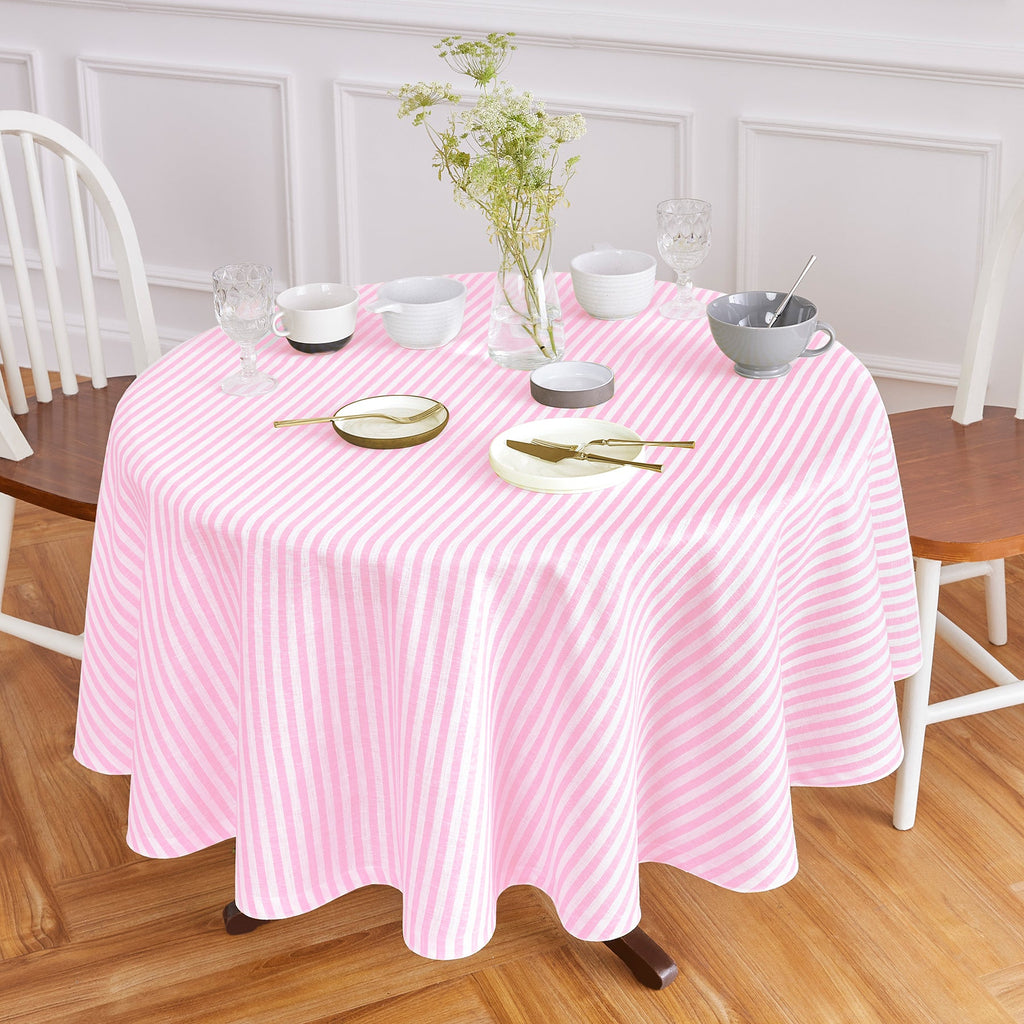 Amalfi Stripe Round Tablecloth