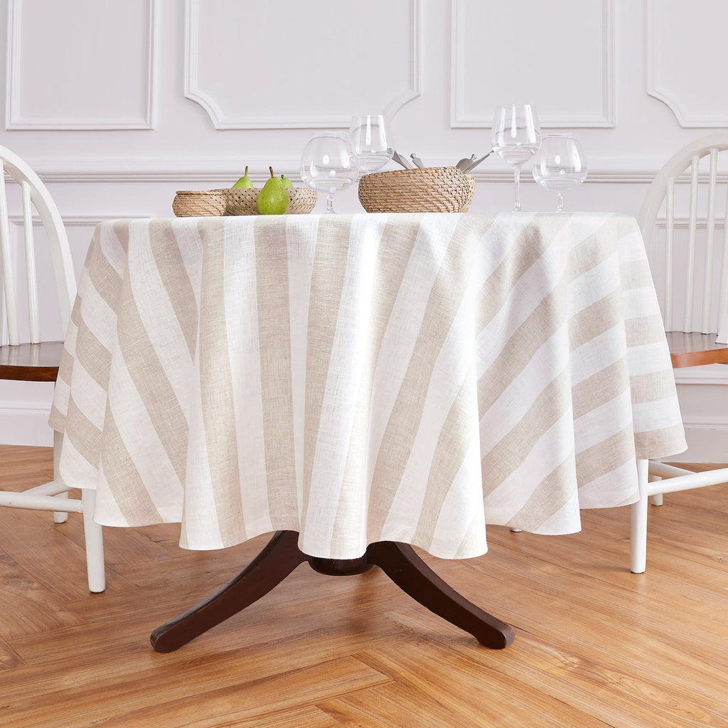 Cabana Stripe Round Tablecloth