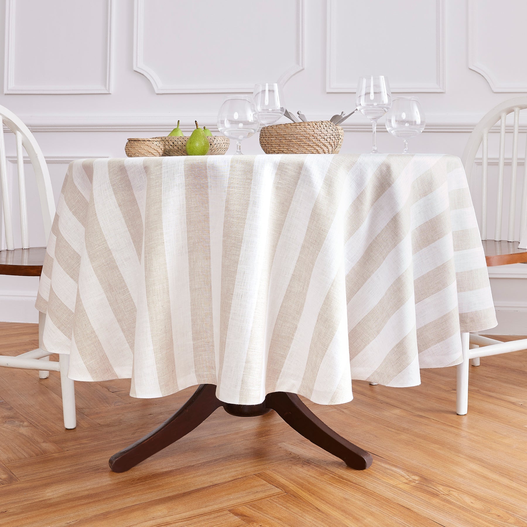 Cabana Stripe Round Tablecloth