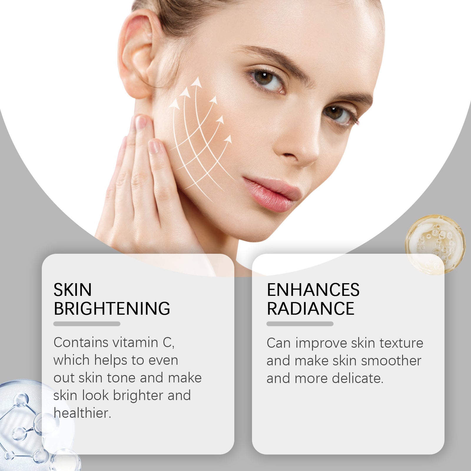 Vitamin C Facial Essence, Moisturizing And Moisturizing Skin Smooth, Delicate And Even Skin Tone