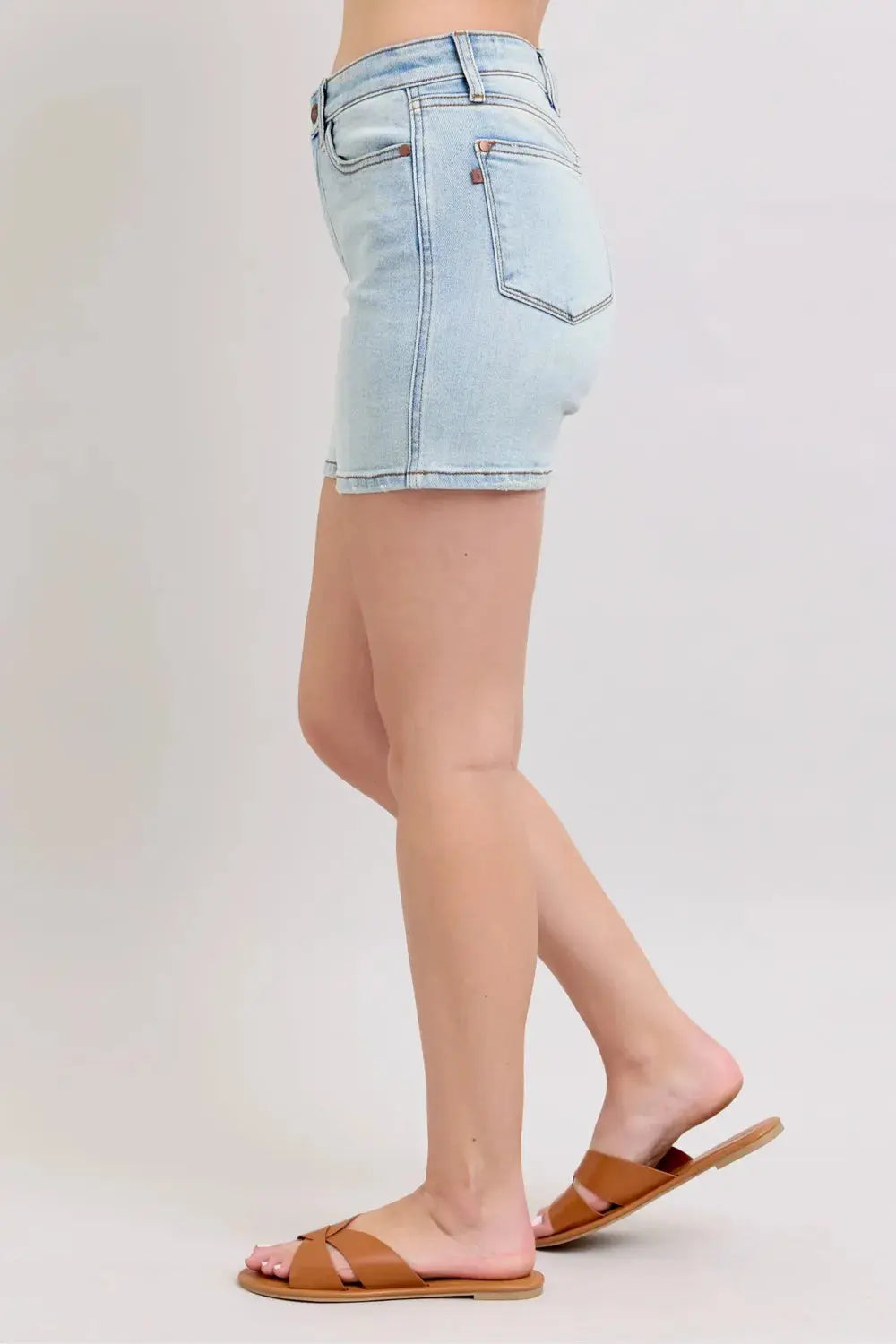 Judy Blue Jeans Plus Size 2 Button Denim Shorts with Pockets