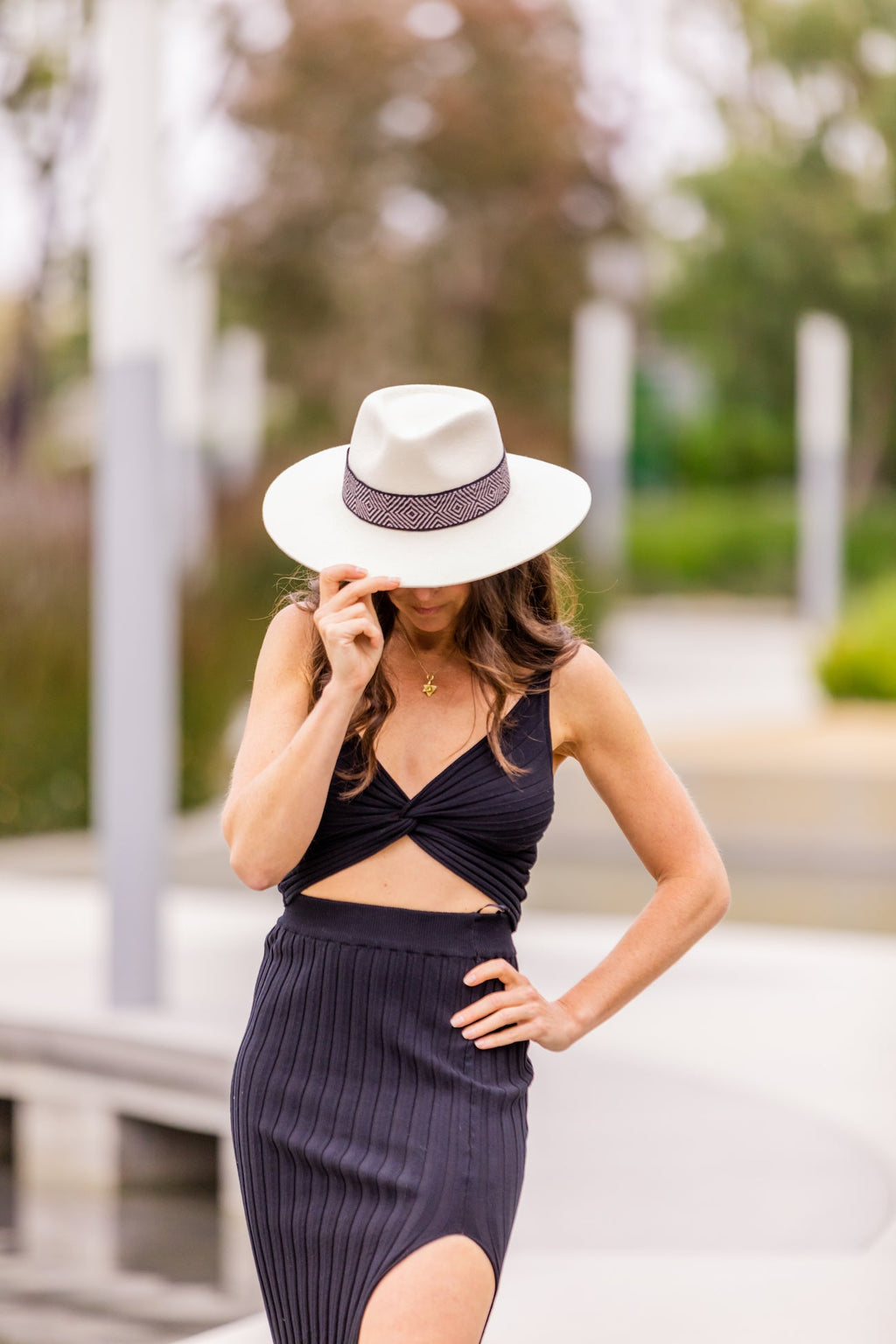 Speckled White Western Hat