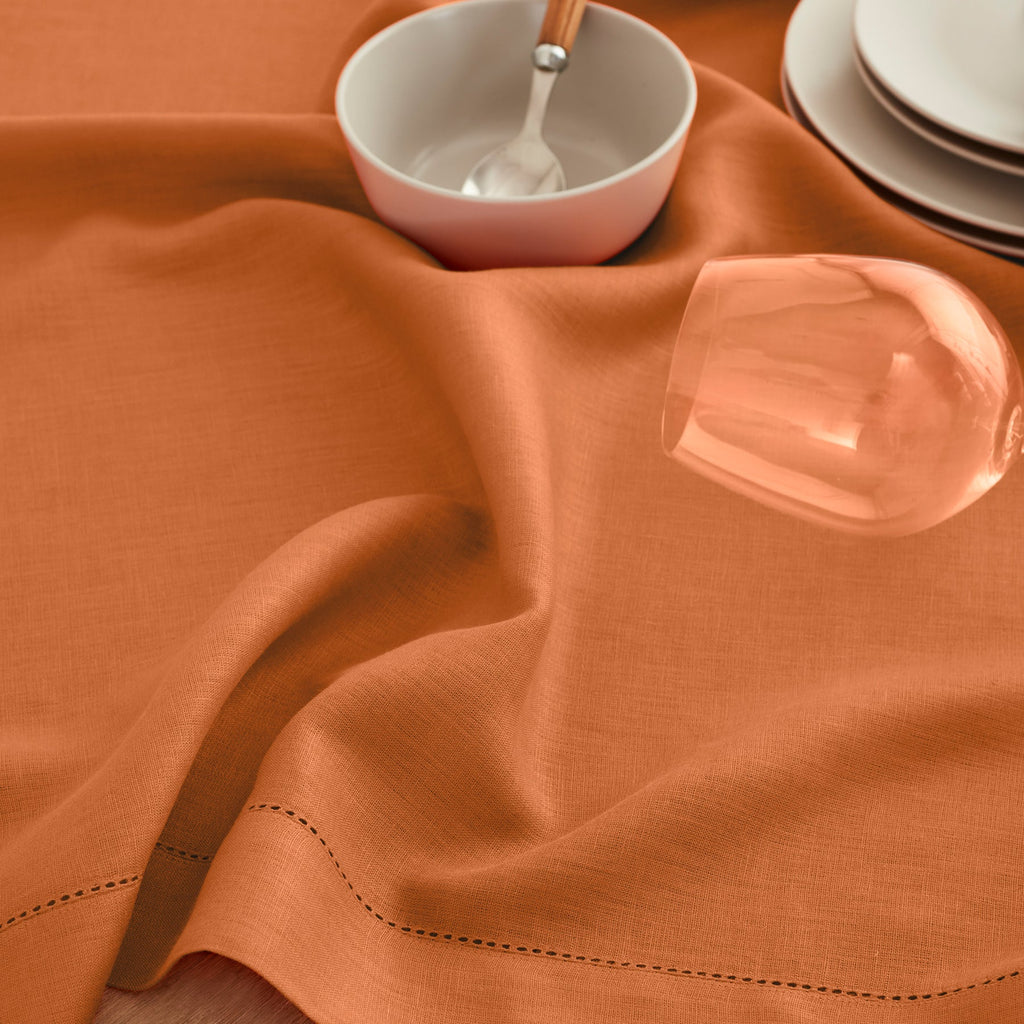 Classic Hemstitch Table Throw