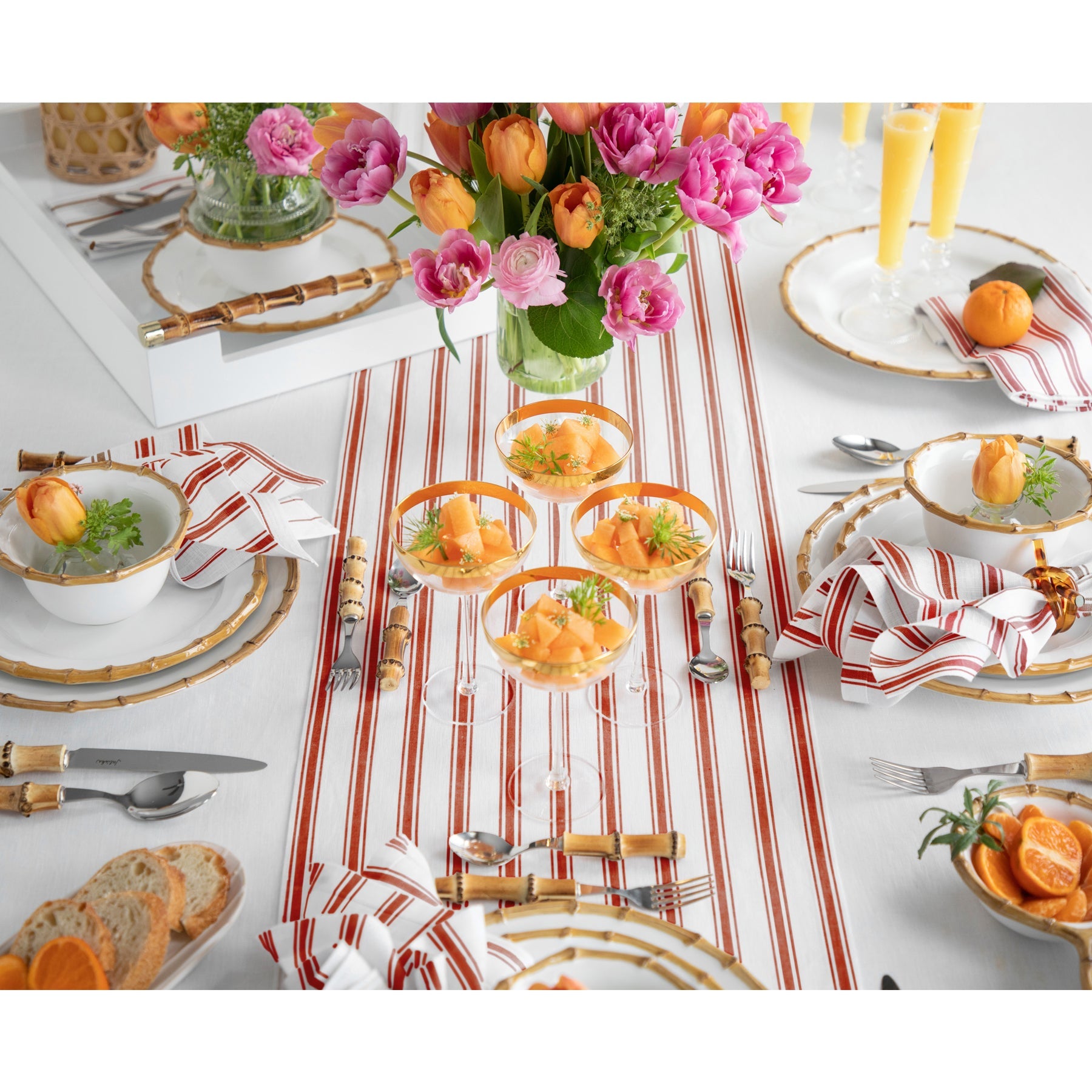 Capri Ticking Stripe Table Runner