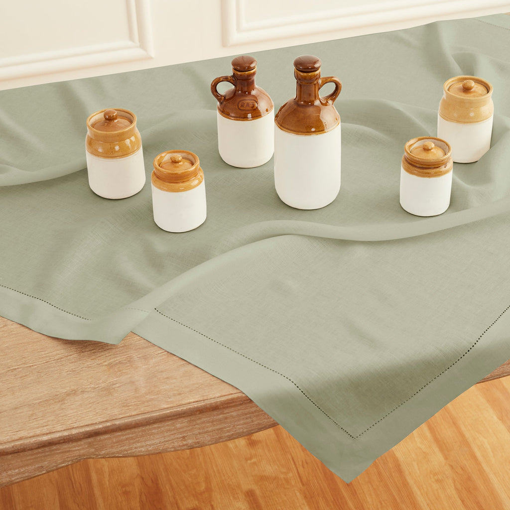 Classic Hemstitch Table Throw