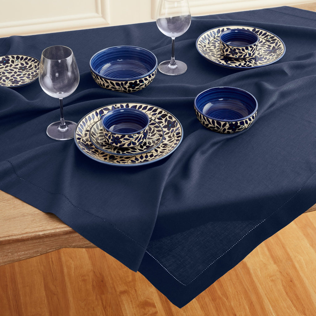 Classic Hemstitch Table Throw