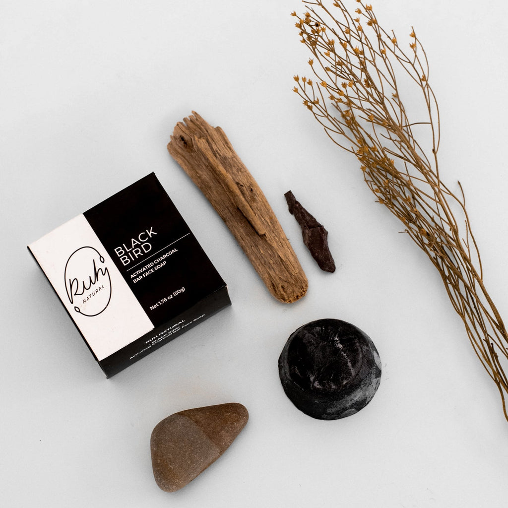 Activated Charcoal Bar Face Soap - Blackbird