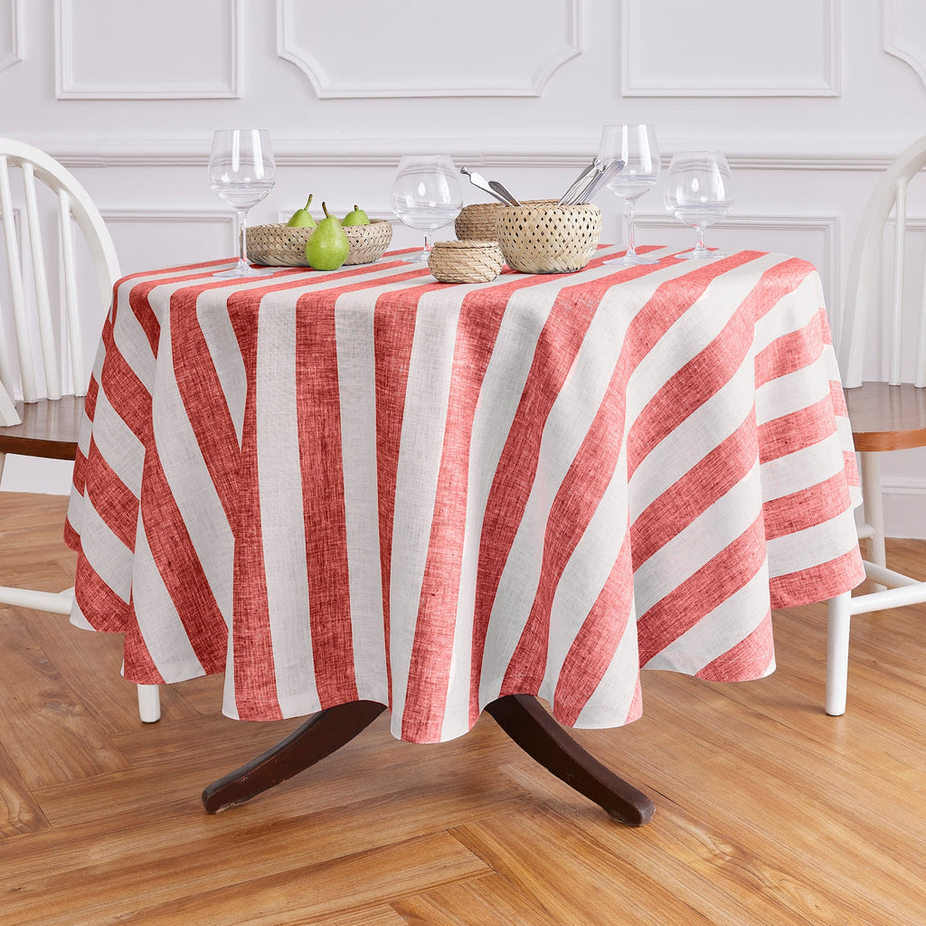 Cabana Stripe Round Tablecloth
