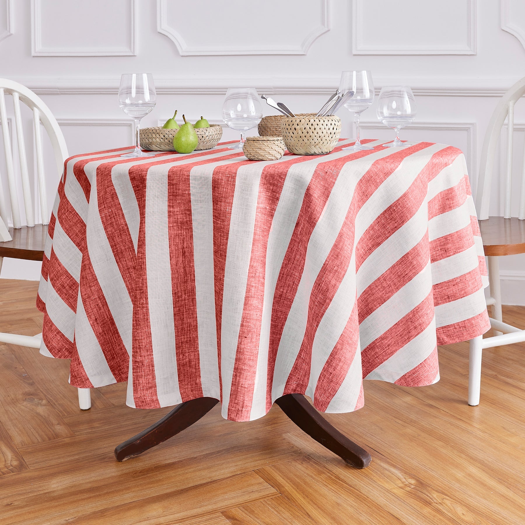 Cabana Stripe Round Tablecloth