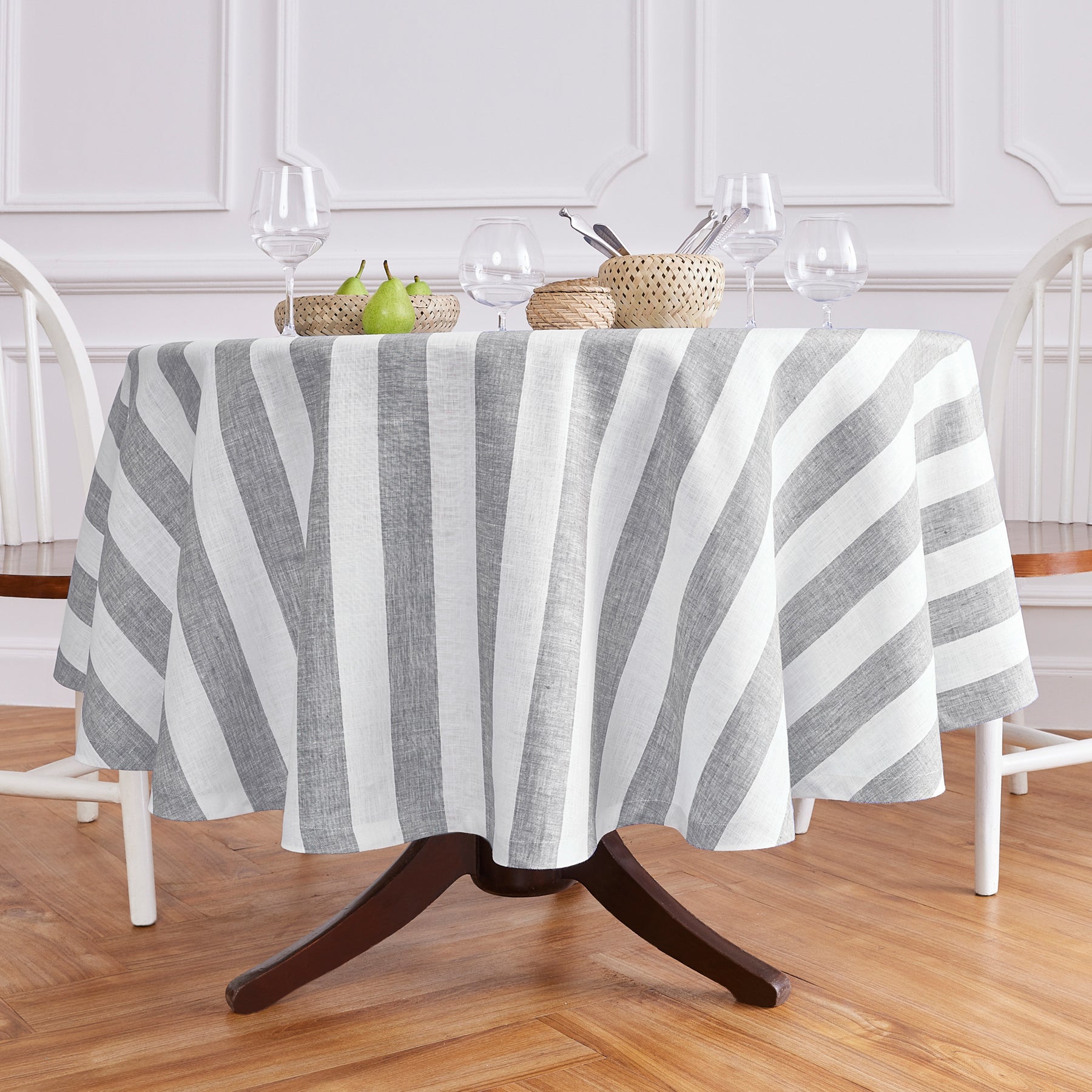 Cabana Stripe Round Tablecloth