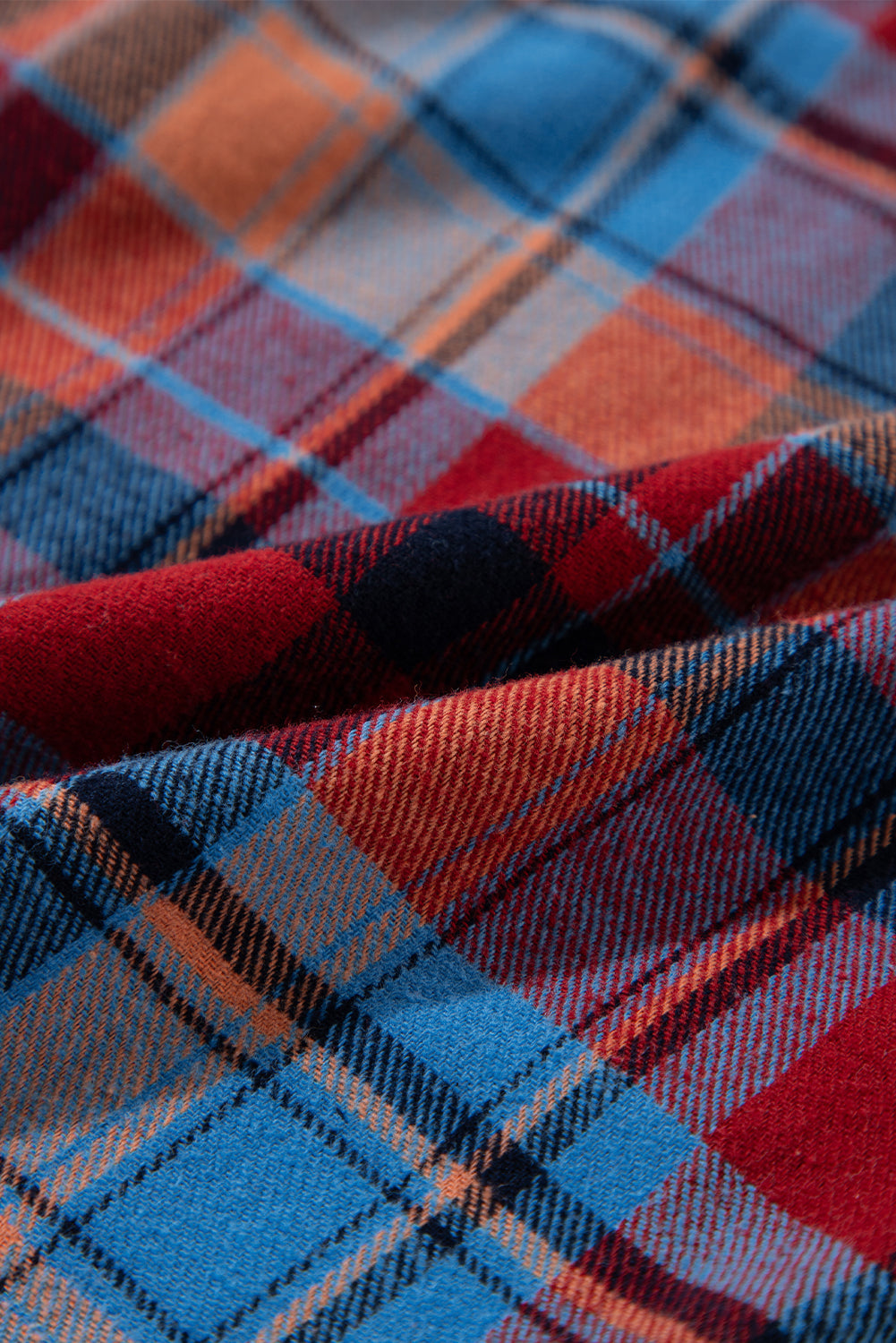 Plaid Button-Up Long Sleeve Shirt