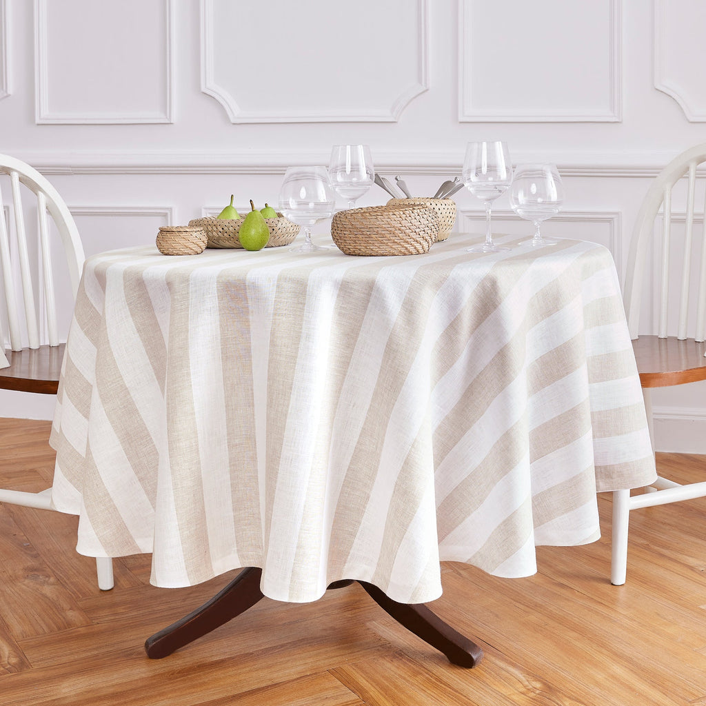 Cabana Stripe Round Tablecloth