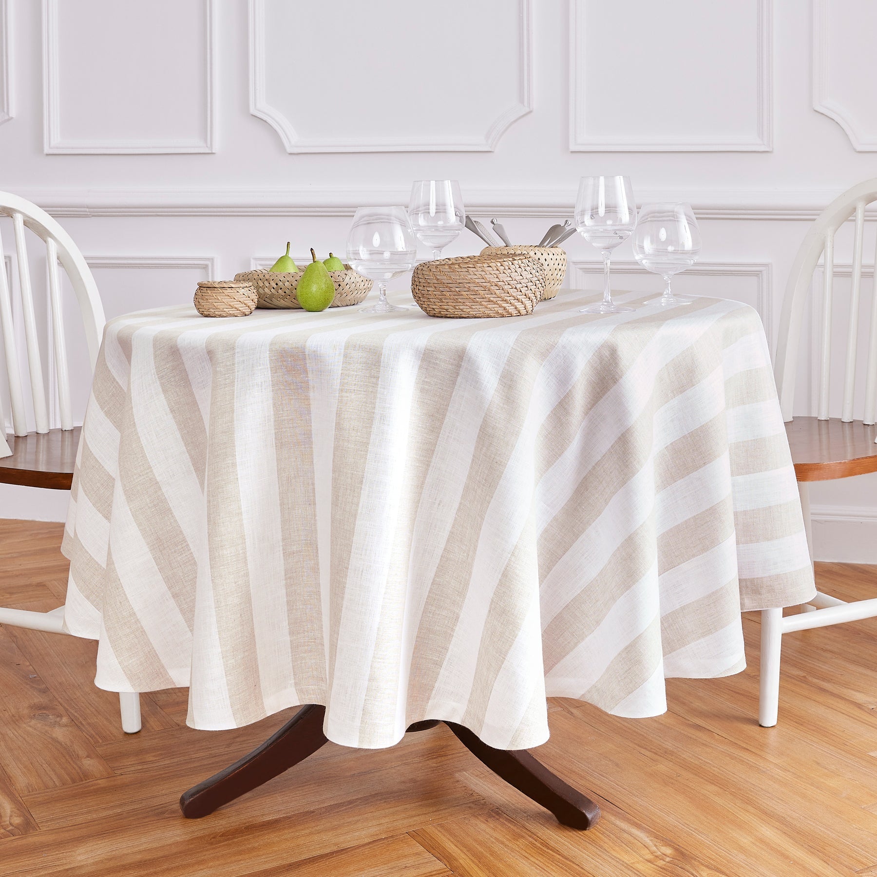 Cabana Stripe Round Tablecloth