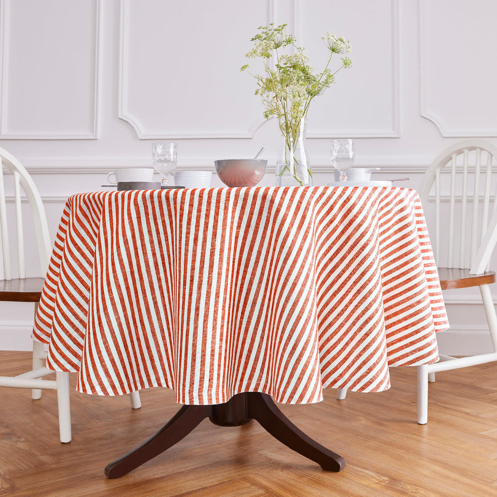 Amalfi Stripe Round Tablecloth