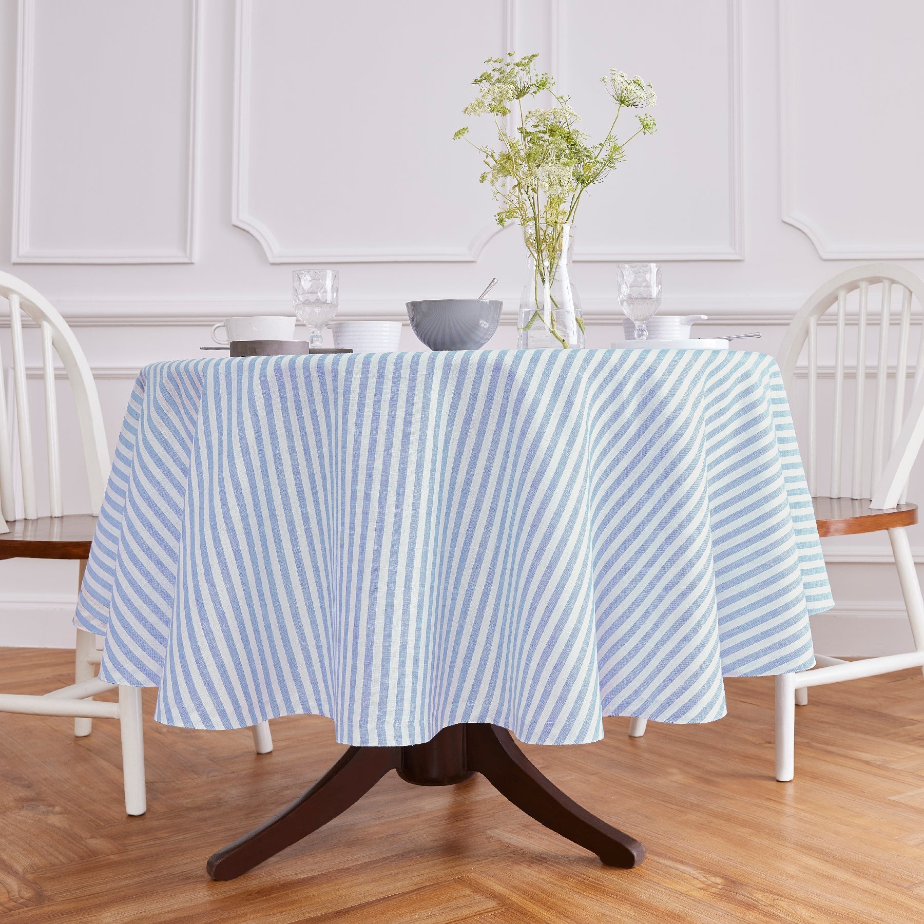 Amalfi Stripe Round Tablecloth