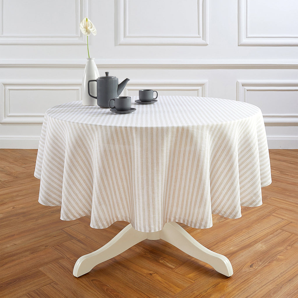 Amalfi Stripe Round Tablecloth