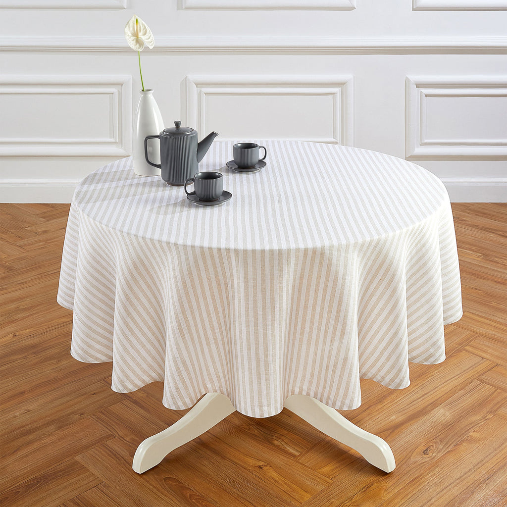 Amalfi Stripe Round Tablecloth