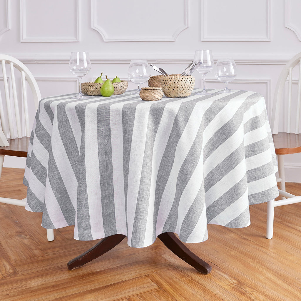Cabana Stripe Round Tablecloth