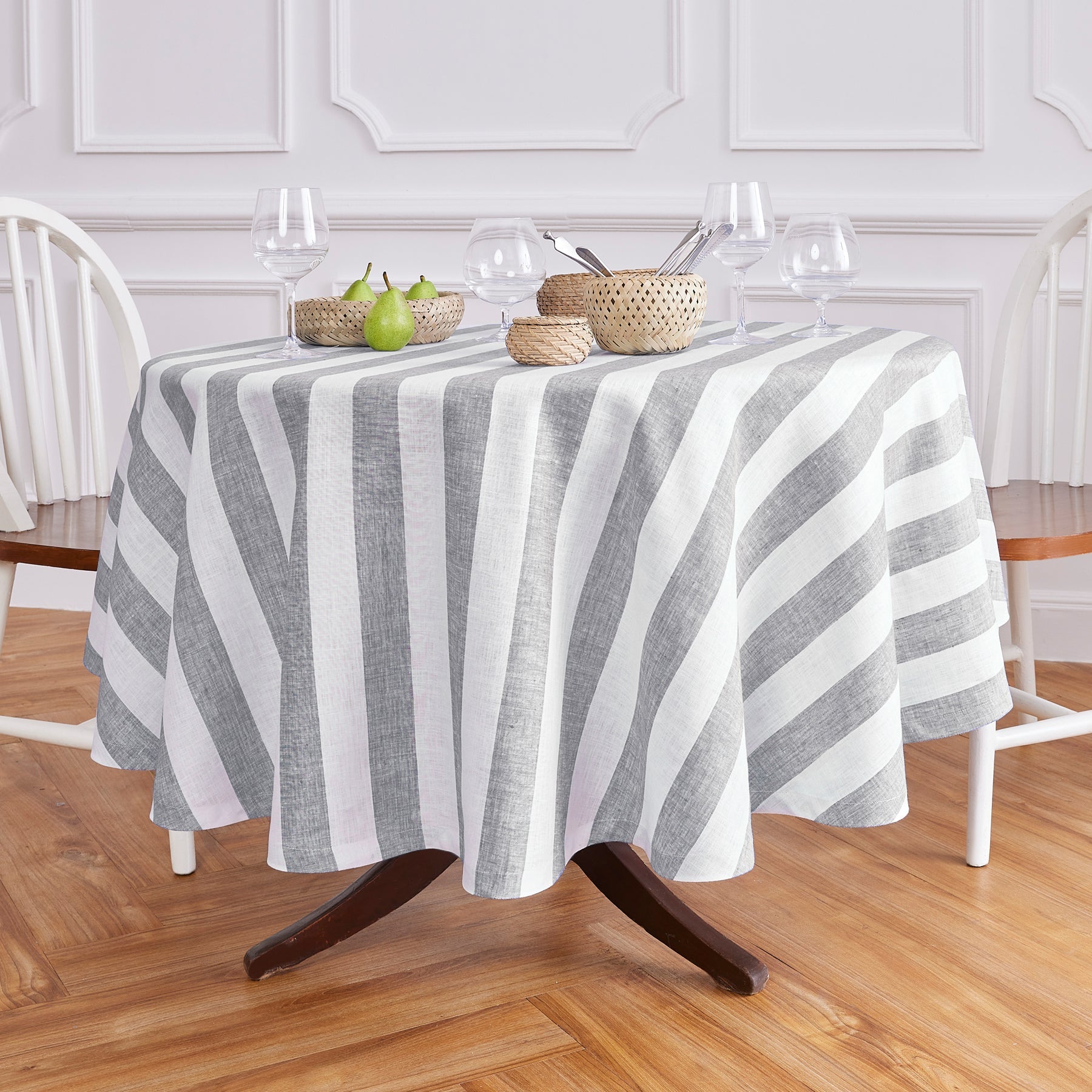 Cabana Stripe Round Tablecloth