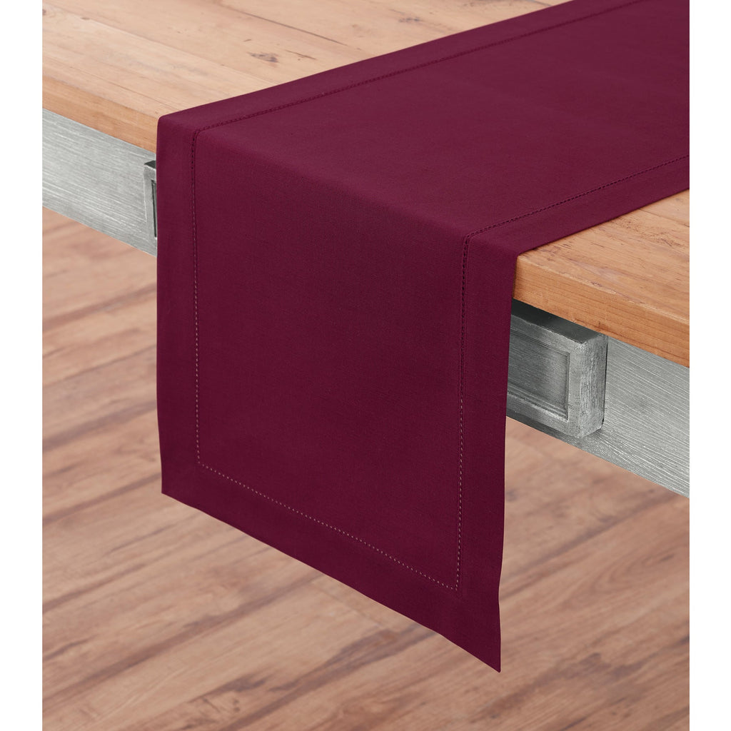 Cotton Linen Hemstitch Table Runner