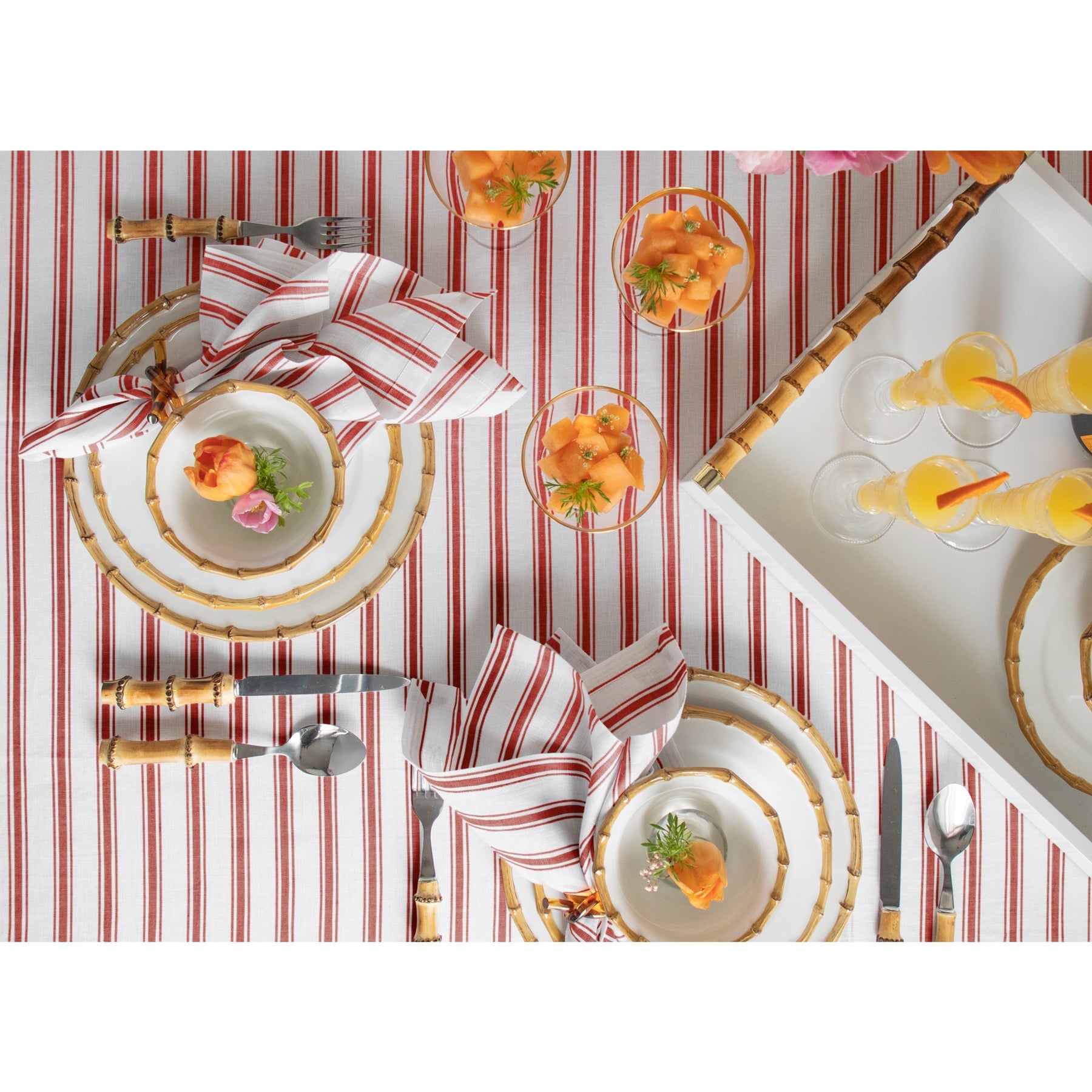 Capri Ticking Stripe Tablecloth