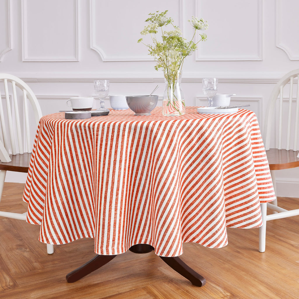 Amalfi Stripe Round Tablecloth
