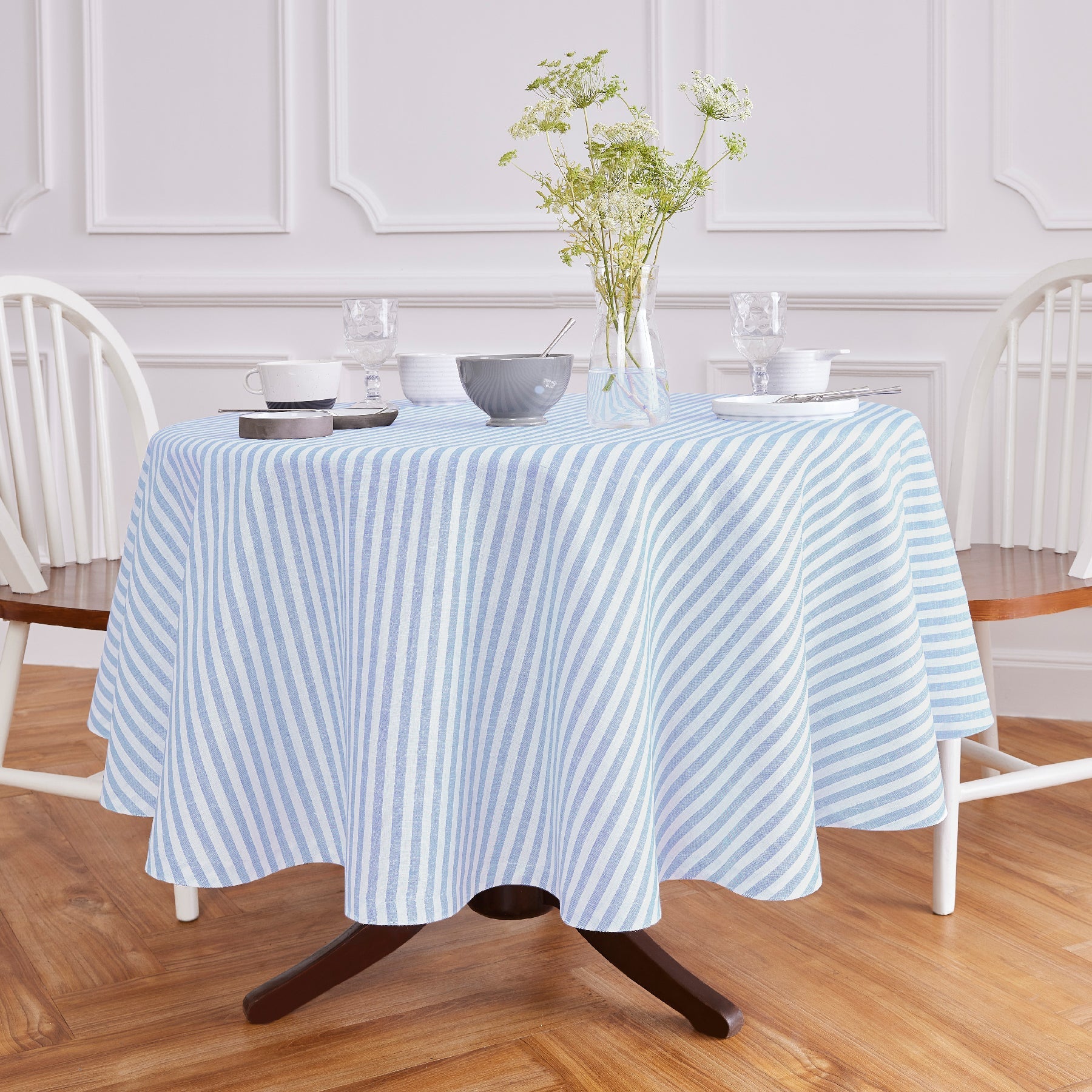 Amalfi Stripe Round Tablecloth