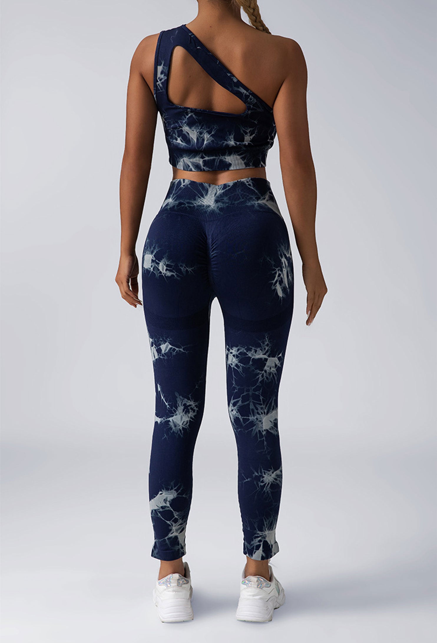 Women Scrunch Workout Leggings Butt Lifting High Waisted Yoga Pants - Seamless Tie Dye Booty Gym Tights