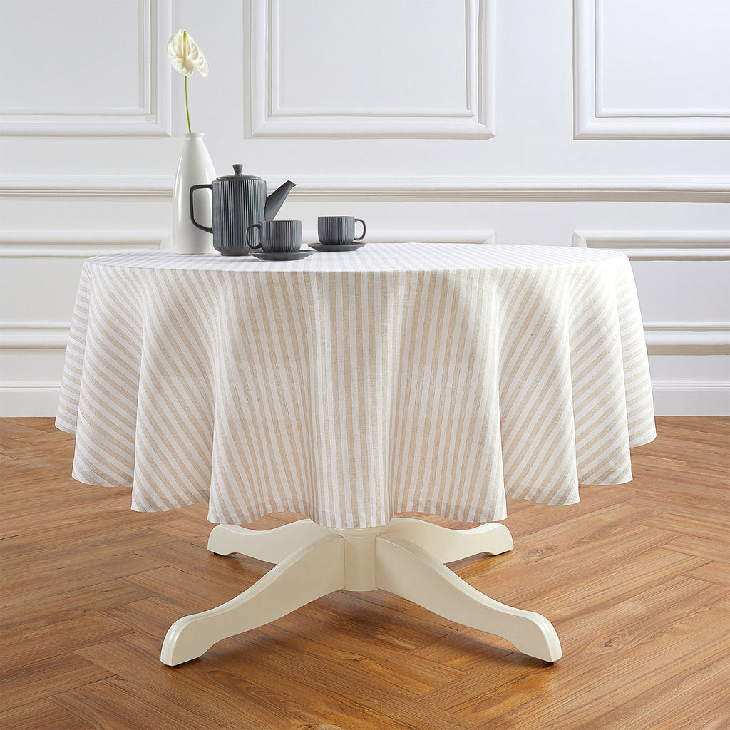 Amalfi Stripe Round Tablecloth