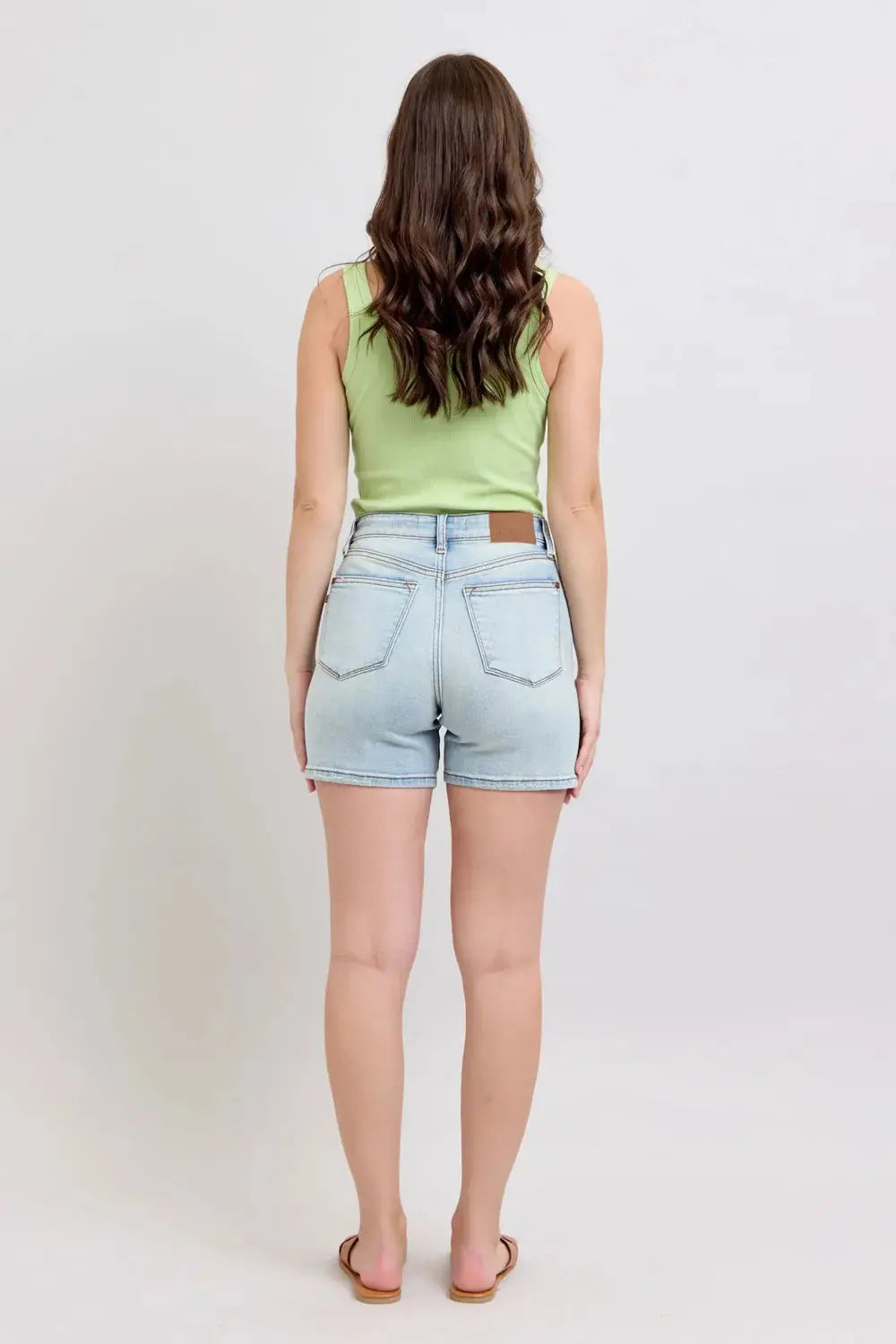 Judy Blue Jeans Plus Size 2 Button Denim Shorts with Pockets