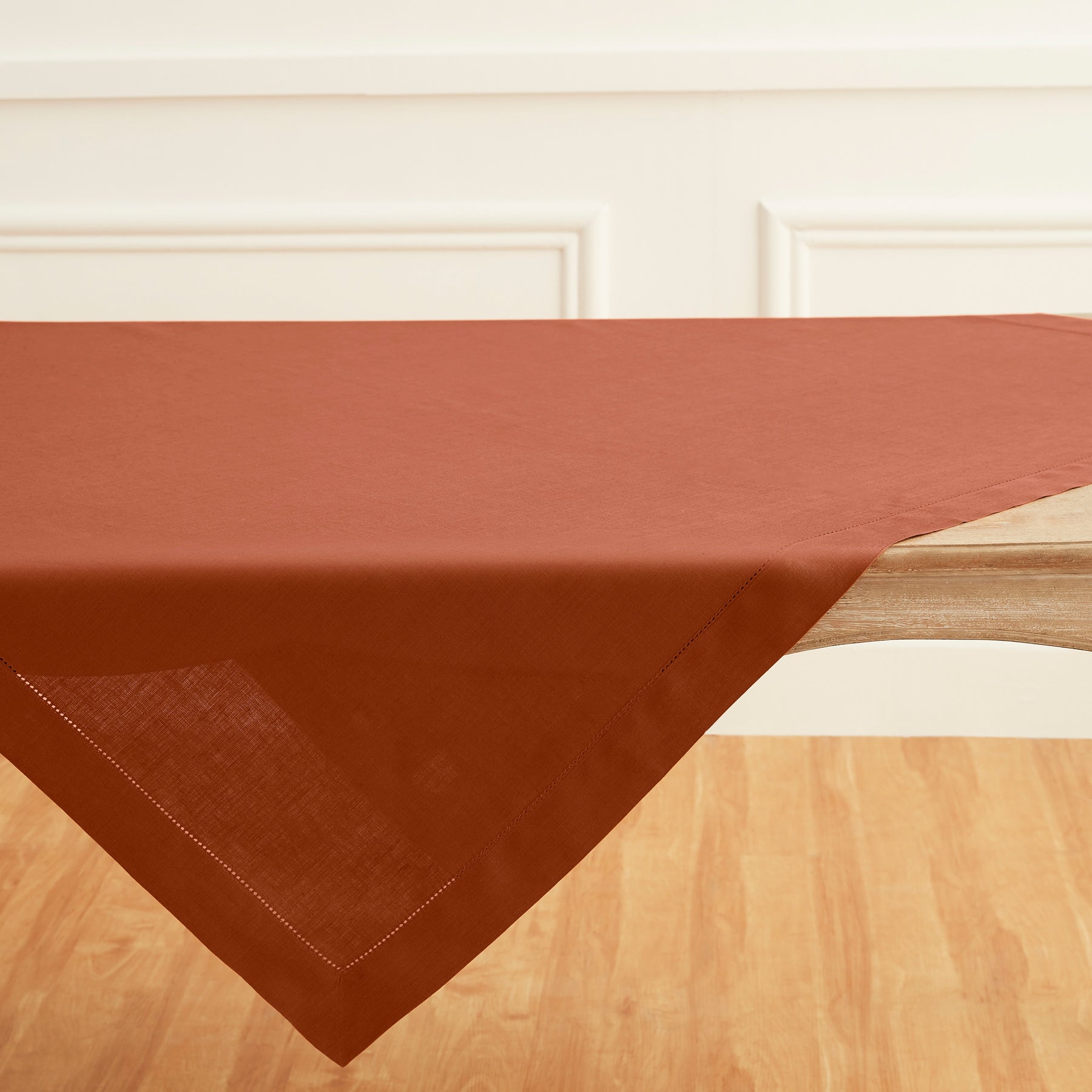 Classic Hemstitch Table Throw