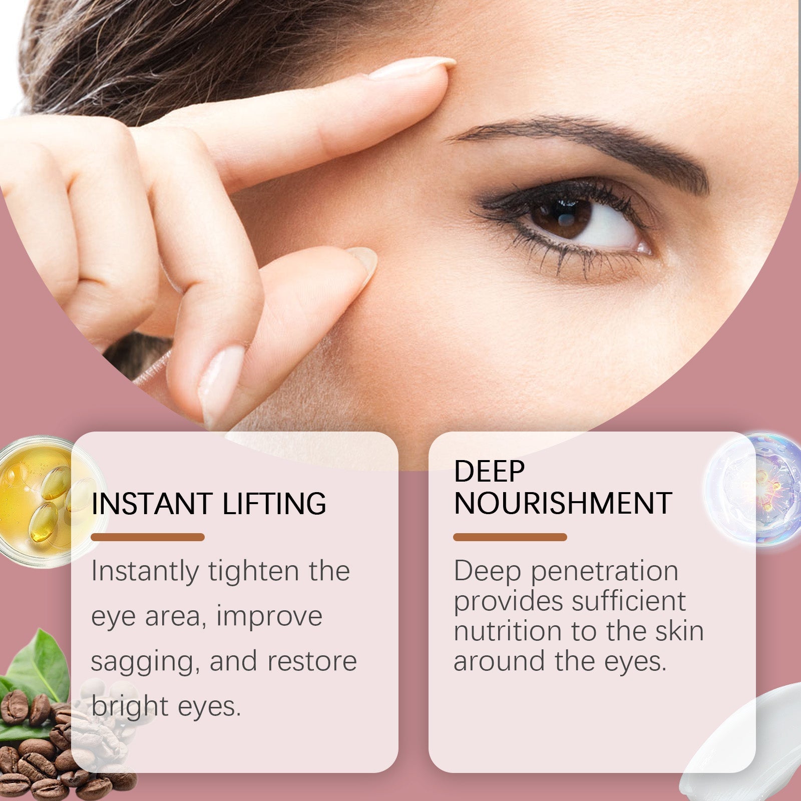 Retinol Eye Cream, Skin Lifting And Moisturizing Eye Care Massage Ball Essence Cream