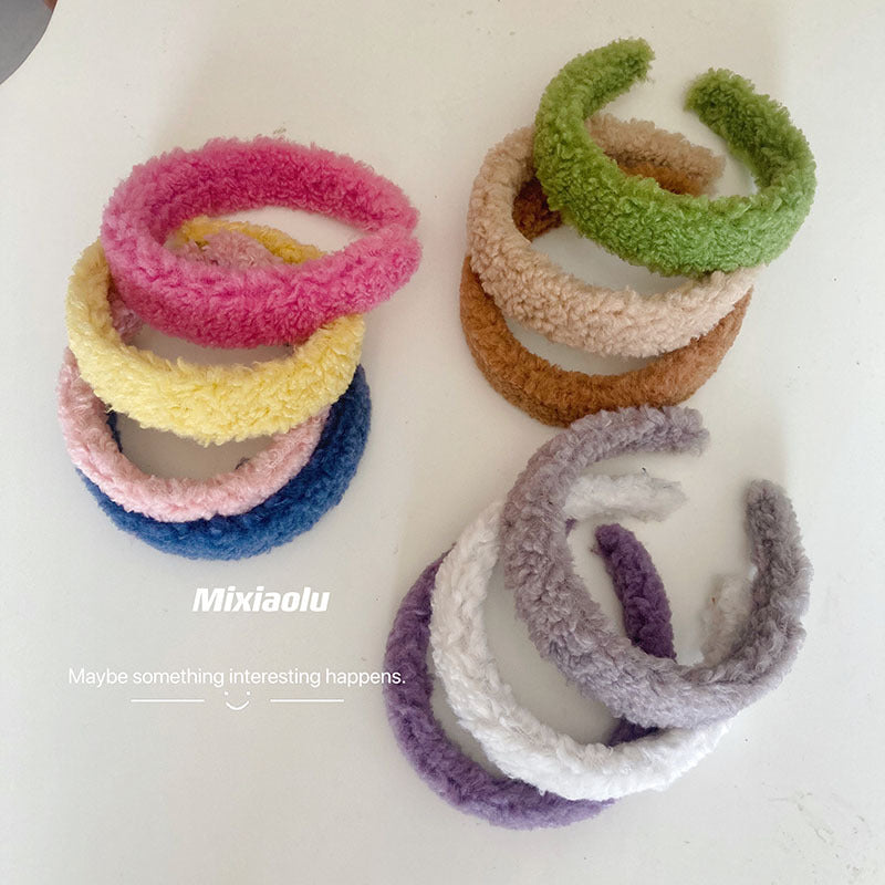 Plush headband hair clip